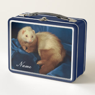Personalised Pet Ferret Metal Lunch Box
