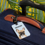 Personalised Pet French Bulldog | Frenchie Luggage Tag<br><div class="desc">Cute personalised pet animal luggage tag featuring a fawn red french bulldog,  and their name. If you would like a different dog breed or animal please contact me.</div>