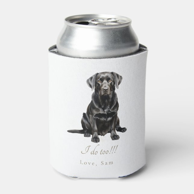 Personalised Pet I do Too!!! Wedding  Can Cooler (Can Front)