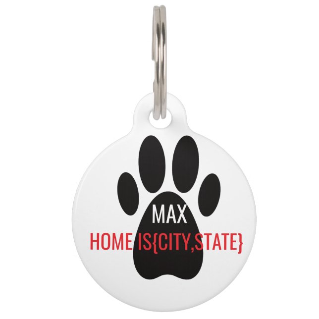Personalised Pet ID Tag | Custom Engraved Dog Cat  (Front)