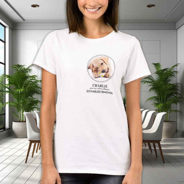 Personalised Pet Influencer Social Media Instagram T-Shirt (Creator Uploaded)