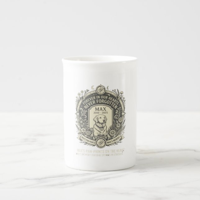 Personalised Pet Loss Coffee  Bone China Mug (Front)
