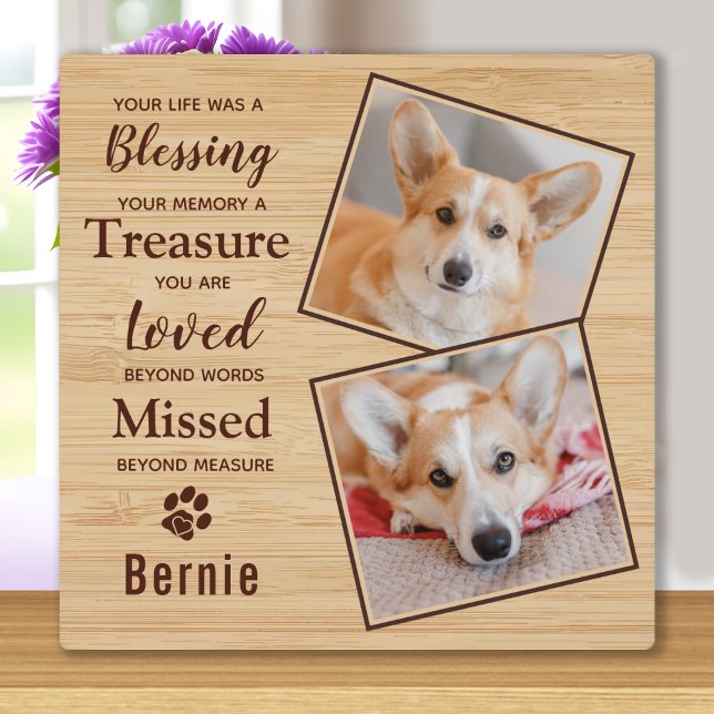 Personalised Pet Loss Keepsake Pet Memorial Photo Plaque (Creator Uploaded)