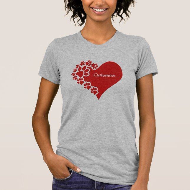 Personalised Pet Love Heart T-Shirt (Front)