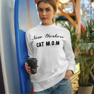 Personalised Pet Lover Cat Mum Script City Name Sweatshirt