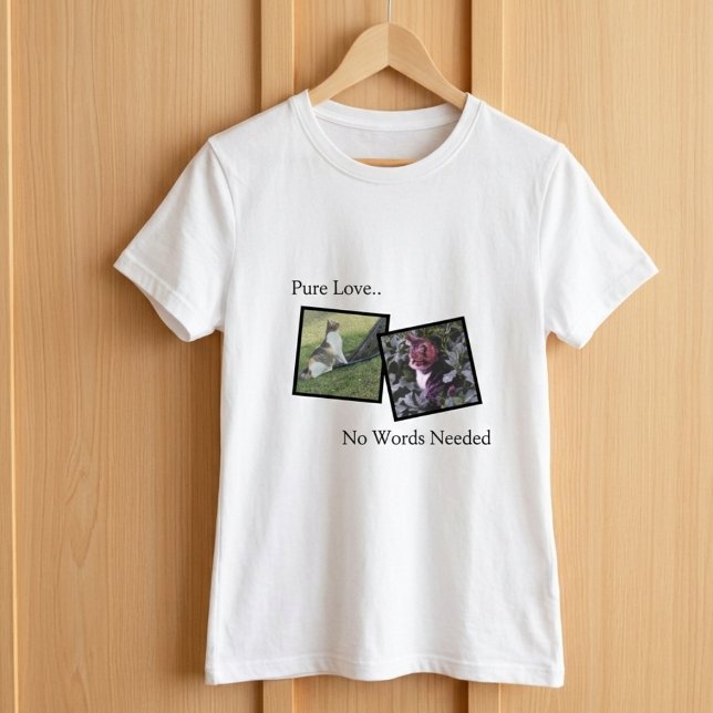 Personalised Pet Lover T-shirt (Fully customizable t-shirt with photos for pet lover)