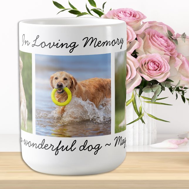 Personalised Pet Memorial 3 Photo In Loving Memory Coffee Mug (Creator Uploaded)
