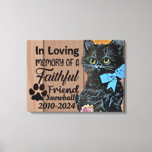 Personalised pet memorial canvas print