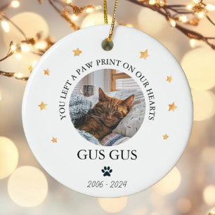 Personalised Pet Memorial Christmas Photo Ceramic Tree Decoration