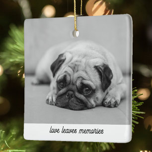 Personalised Pet Memorial Gift Dog Photo Cat Lover Ceramic Ornament