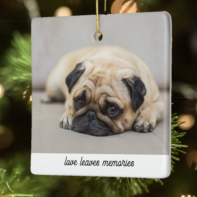 Personalised Pet Memorial Gift Dog Photo Cat Lover Ceramic Ornament (Creator Uploaded)
