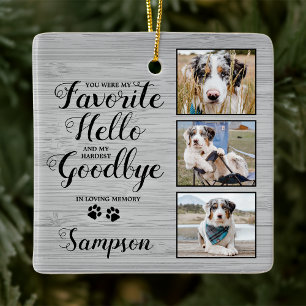 Personalised Pet Memorial Keepsake Photo Ceramic Ornament