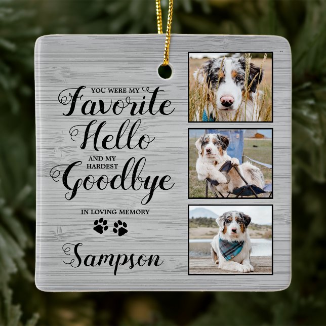 Personalised Pet Memorial Keepsake Photo Ceramic Ornament (Creator Uploaded)