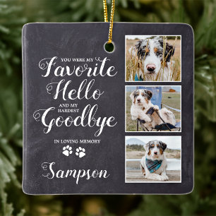 Personalised Pet Memorial Keepsake Photo Collage Ceramic Ornament