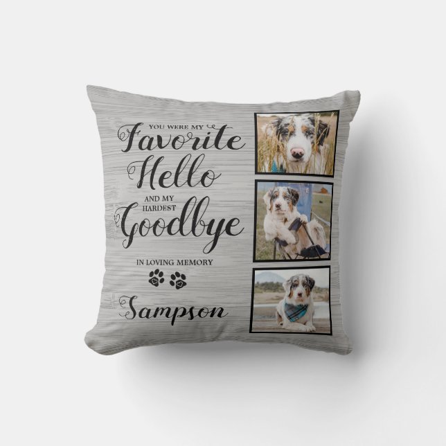 Personalised Pet Memorial Keepsake Photo Cushion (Front)