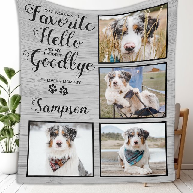 Personalised Pet Memorial Keepsake Photo  Fleece Blanket (Creator Uploaded)