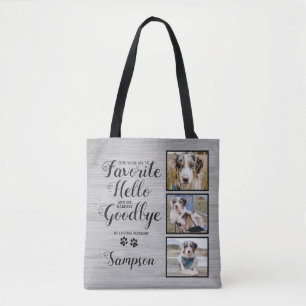 Personalised Pet Memorial Keepsake Photo Tote Bag