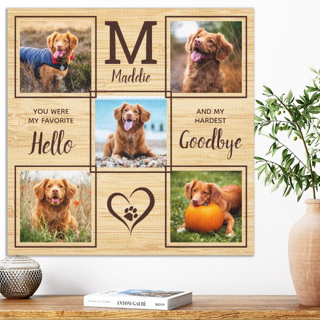 Personalised Pet Memorial Pet Loss 5 Photo  Canvas Print (Creator Uploaded)