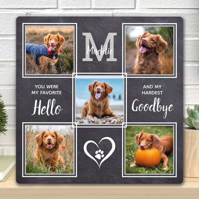Personalised Pet Memorial Pet Loss Photo Collage Plaque (Creator Uploaded)