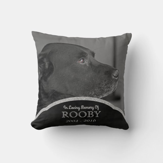 Personalised Pet Memorial Photo | Dog Condolence Cushion (Front)