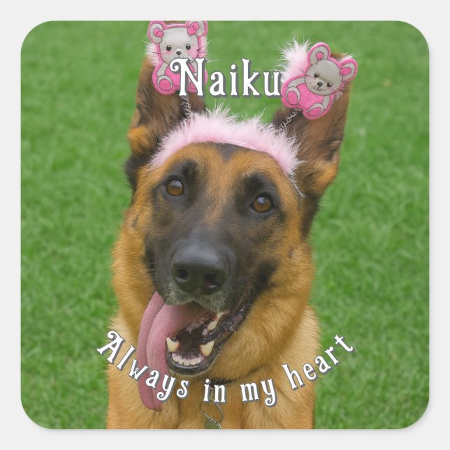 Personalised Pet Memorial Photo Sticker (Front)