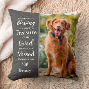 Personalised Pet Memorial Remembrance 2 Dog Photo Cushion