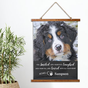 Personalised Pet Memorial Remembrance Dog Photo Hanging Tapestry