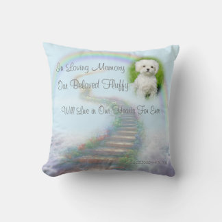 Personalised Pet Memorial Stairway to Heaven Cushion