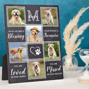 Personalised Pet Memorial Unique 6 Photo Collage Plaque