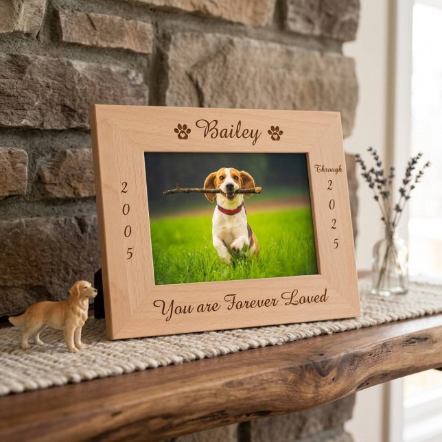 Personalised Pet Memorial Wood Picture Etched Frames (Creator Uploaded)