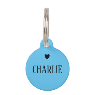 Personalised Pet Name & Address Tag Blue