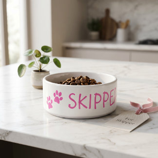 Personalised Pet Name Ceramic Bowl: Perfect Gift! Bowl