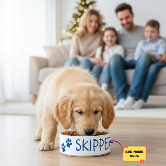 Personalised Pet Name Ceramic Bowl: Perfect Gift! Bowl