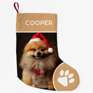 Personalised Pet Name & Photo Simple Small Christmas Stocking