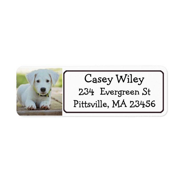 Personalised Pet or  Dog Address Label (Front)