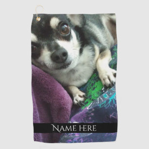 Personalised pet photo adorable golf towel