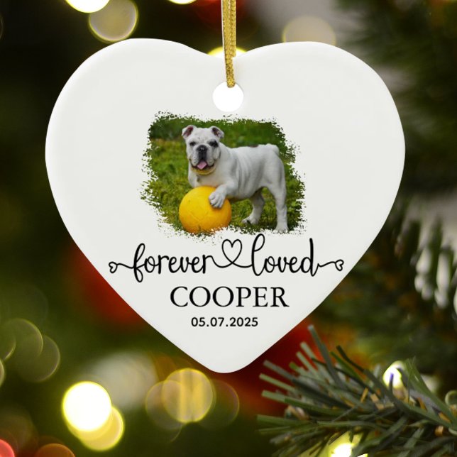 Personalised Pet Photo and Name Ceramic Tree Decoration (Creator Uploaded)