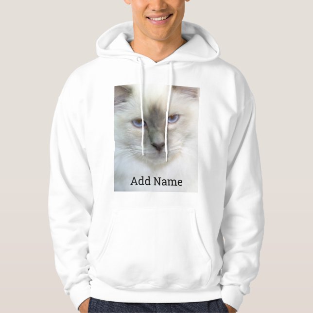 Personalised Pet Photo and Name Customised Men's Hoodie (Front)
