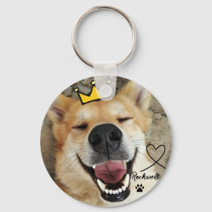 Personalised Pet Photo And Name Dog  Key Ring