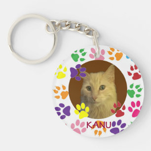 Personalised Pet Photo and Name double-sided Key Ring