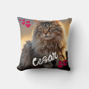 Personalised Pet Photo and Name Keepsake Cushion