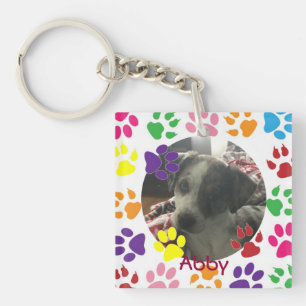 Personalised Pet Photo and Name Key Ring