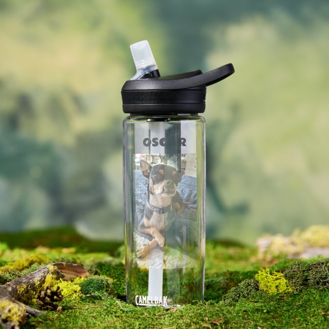 Personalised Pet Photo and Name    Water Bottle (Outdoor)