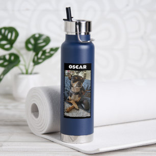 Personalised Pet Photo and Name Water Bottle