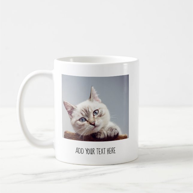 Personalised Pet Photo and Text Coffee Mug (Left)