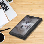 Personalised Pet Photo Best Ragdoll Cat Ever Trifold Wallet<br><div class="desc">This design features a beautiful blue-eyed Ragdoll cat photo and black typography. You can replace the photo with an image of your own cat or kitten. The sample text - Best Ragdoll Ever - can be edited to words of your own choice and a Name can also be provided. The...</div>