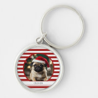 Personalised Pet Photo Candy Cane Red Stripes