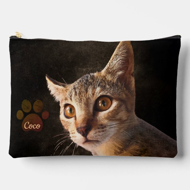 Personalised Pet Photo Cat Dog Keepsake Template Accessory Pouch (Front)