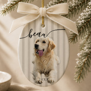 Personalised Pet Photo Christmas Ceramic Tree Decoration