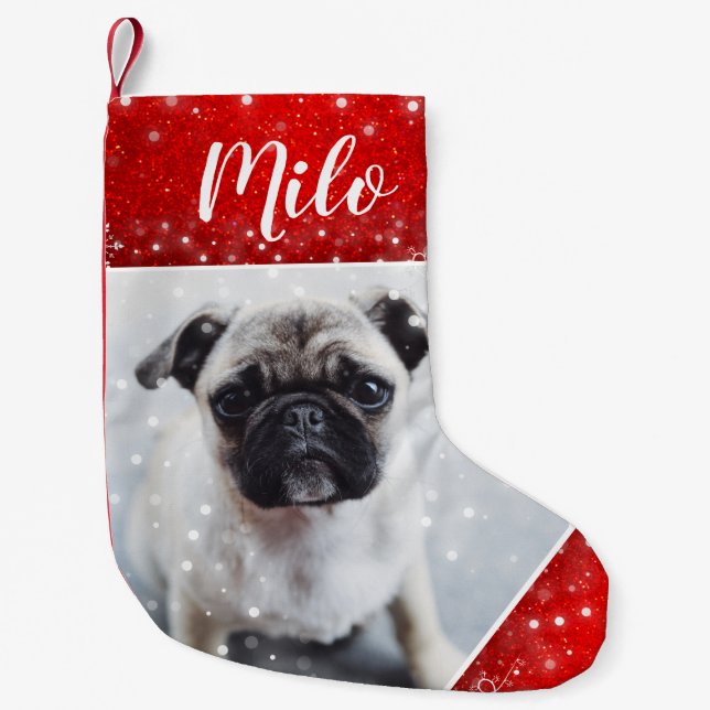 Personalised Pet Photo Christmas Stocking (Front)